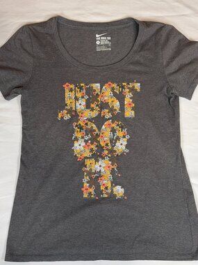 Nike Just Do It T-Shirt Women's S Gray